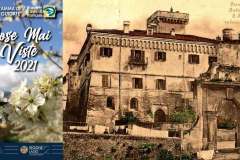 Frascati - Cartolina acquarellata con il palazzo vescovile e Porta San Rocco.